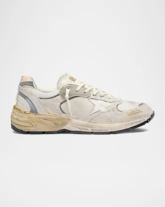 Golden Goose Men & apos;s Dad-Star Distressed Suede & Mesh Low-Top Sneakers