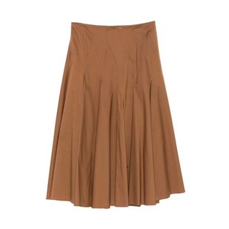 Semicouture Midi Skirts, female, Brown, Size: XL Sabella Skirt
