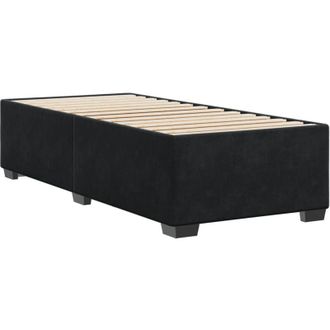 vidaXL Estructura De Cama Sin Colch&oacute;n Terciopelo Negro 90x200 Cm Vidaxl