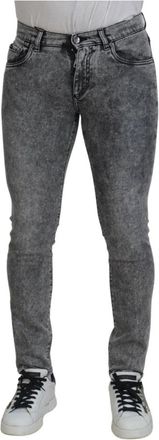 Dolce & Gabbana Slim-fit Jeans - Heren - Slim Fit Jeans - Grijs - XS - Katoen - Jeans