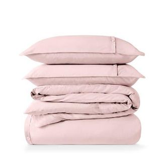 Bare Home 100% Organic Cotton Percale Duvet Cover and Sham Set in Dusty Pink at Nordstrom, Size California King