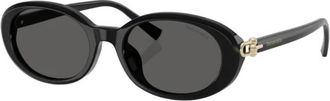 Tiffany & Co. Ovale Zonnebril - Dames - Zonnebrillen - Zwart - 54 MM - Accessoires