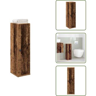 vidaXL Armadio in truciolato - vidaXL Mobile da Bagno con Portarotolo Legno Antico 20,5x22x72 cm - Armadio in legno antico