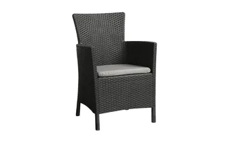 Keter Allibert - Keter Sill&oacute;n Jard&iacute;n Exterior Terraza Resina Iowa Grafito Anxpxal Cm 62x60x89