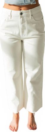 Hidden Jeans Nori High Rise Crop Wide Leg Jean In Sea Salt