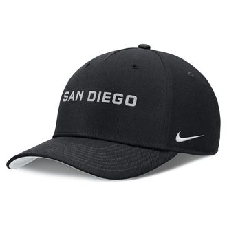 Nike San Diego Padres Rise Nike Mens Dri-FIT MLB Adjustable Hat in Black | NB460G9HPYP-Z8T