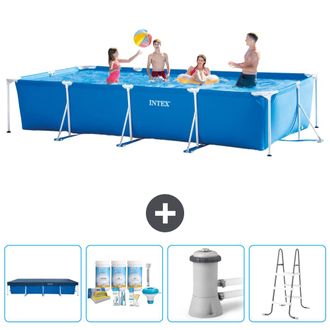 Intex Piscina Con Estructura Rectangular - 450x220x84 Cm - 7-piezas Scb6