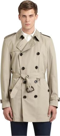 Burberry Heren, Mantels, Beige, Maat: 2XL Katoen