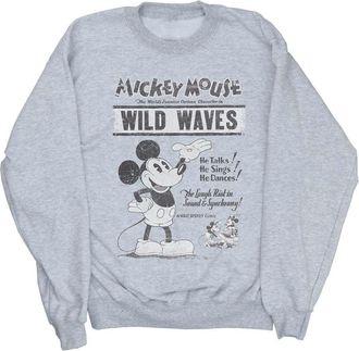 Disney Heren Mickey Mouse Making Waves Sweatshirt (Sportgrijs)