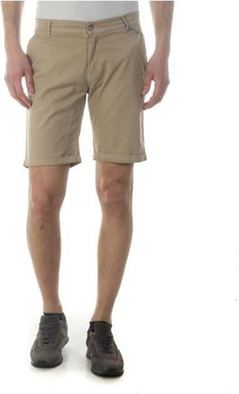 Daniele Alessandrini Shorts - Heren - Korte Broeken - Beige - W33 - Katoen - Korte Broeken
