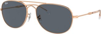 Ray-Ban BAIN BRIDGE Blue Pilot Unisex Sunglasses RB3735 9202R5 57