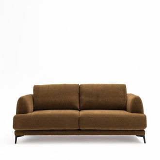 DRAWER Sof&aacute; de 3 plazas de tela - Bronce