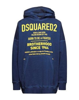 【関税&送料込】Dsquared Midnight Blue Cotton Sweatshirt DSQUARED2 | Midnight blue Men's Sweatshirt | YOOX
