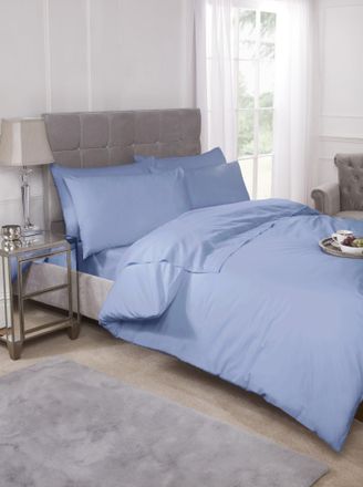 Emma Barclay 180 Thread Count Percale Flat Sheet in Blue - King Bed - Emma Barclay | TJ Hughes