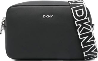 DKNY Borsa a spalla con placca logo - Nero