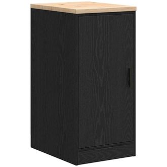 vidaXL Garage Storage Cabinet Black 40x51x85 cm Solid Wood Pine vidaXL