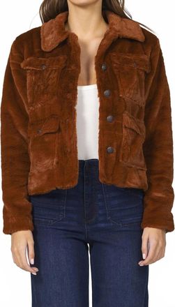 Dear John Denim Autumn Fleece Jacket In Burning Wood