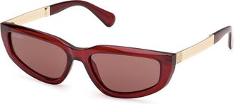 Max & Co. MO0125 66E Womens Sunglasses Red Size 56