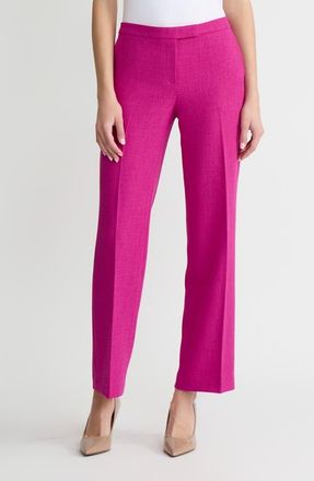 Kasper The Claire Flat Front Pants in Cosmo Pink at Nordstrom, Size 18