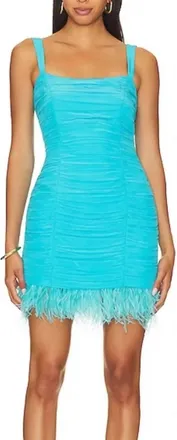 Saylor Melina Dress In Aqua