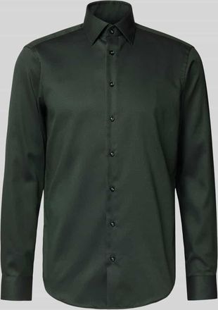 Christian Berg Regular Fit Business-Hemd aus reiner Baumwolle mit Kentkragen in Bottle, Größe 41/42
