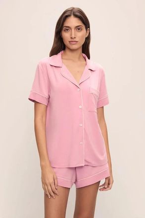 Eberjey Gisele Short Pajama Set Women Rose Pink Relaxed Fit Sleepwear GBO1291