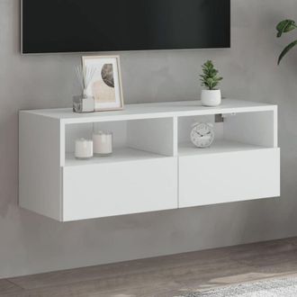 vidaXL Vidaxl - Mobile tv a Parete Bianco 80x30x30 cm in Legno Multistrato