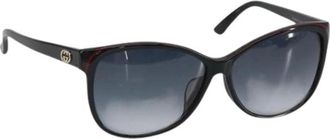 Gucci Pre-owned Accessories, female, Black, Size: ONE SIZE Pre-owned Plastic Sunglasses