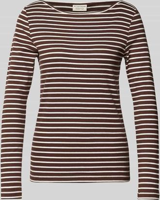 Tom Tailor Regular Fit Langarmshirt aus Baumwoll-Mix in Hazel, Größe XS