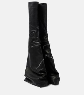 Rick Owens Cargoflares leather knee-high boots
