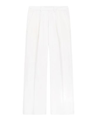 PT01 High-Waisted Wide-Leg Trousers With Front Pleats And Tailored Finish
