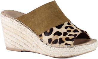 Diba Womens Golden Sun Wedge Sandal In Tan/leopard