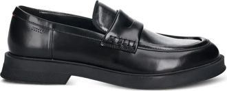 HUGO BOSS Leren penny loafers - Zwart