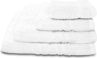 Lewis's Luxury Egyptian 100% Cotton Towel Range - White - Face Cloth | TJ Hughes