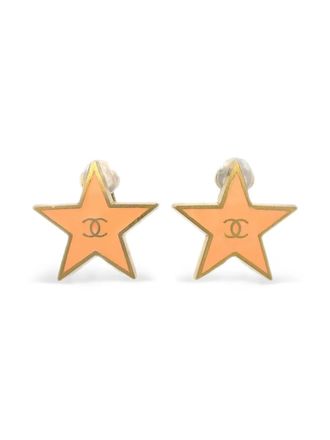 Chanel 2001 Star CC clip-on earrings - Gold