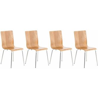 Clp Juego de 4 Sillas de Espera Pepe Roble