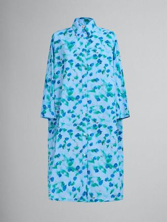 Marni Womens Light Blue Floral Shirt Dress, Size 8