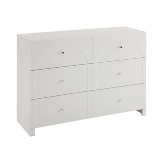 Urban Meuble Aparador blanco con 6 cajones h82/l120/p40 cm