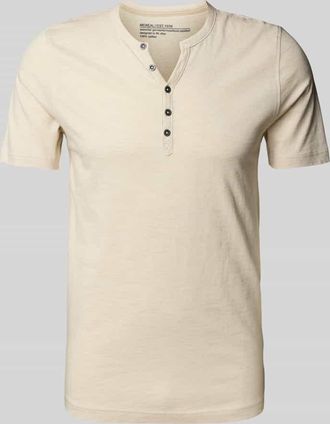 Mc Neal T-Shirt mit kurzer Knopfleiste in Beige, Größe XXXL