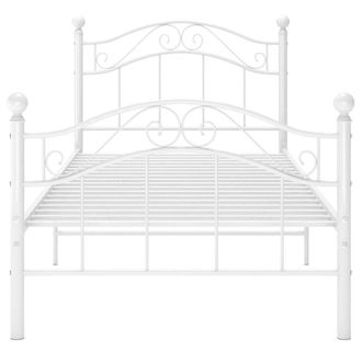 Berkfield Home Comfortable Bed Frame White Metal 90x200 cm