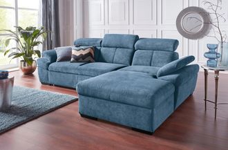 Exxpo Sofa Fashion Ecksofa »Salerno, inkl. Kopf- und Armteilverstellung, elegant & bequem, L-Form« wahlweise mit Bettfunktion und Bettkasten, tolle Detailverarbeitung