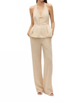 Elodie Carina Halter Top In Beige