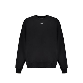 Off-white Black Cotton Mens Sweatshirt
