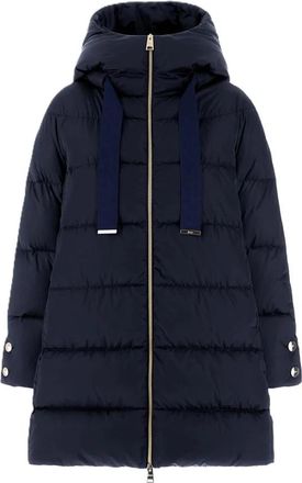 Herno A-Shape Jacket - Dames - Gewatteerde jassen - Blauw - XL - Katoen - Jassen