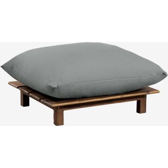 Sklum Puff De Jard&iacute;n En Madera De Acacia Brina Sklum