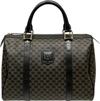 Celine Pre-owned Macadam PVC Handbag - Dames - Vintage Handtas - Bruin - ONE Size - Leer - Vintage