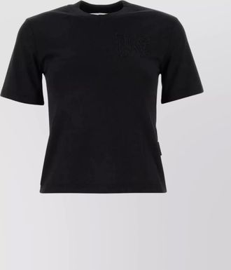 Palm Angels monogram ribbed crew-neck cotton t-shirt