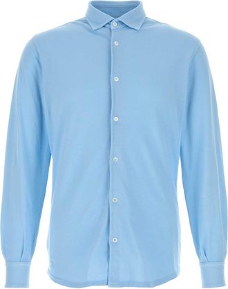 Fedeli Light Blue Piquet Shirt