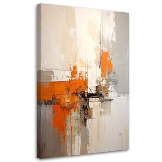 Feeby Cuadro Sobre Lienzo, Abstracci&oacute;n Naranja, 80x120