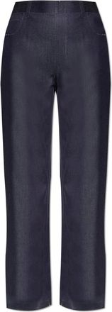 Marni Broeken, Dames, Blauw, S, Katoen, Broek met logo